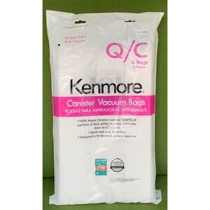 *NEW* Kenmore 6-Pack Type-Q/C Canister HEPA Vacuum Bags #53292